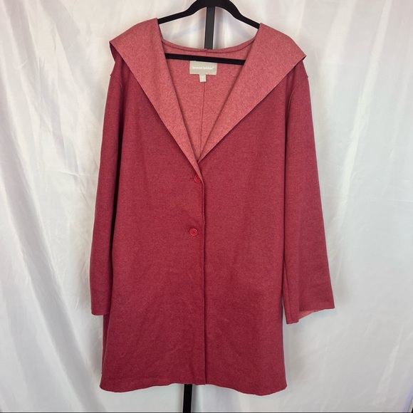 Woman Within Jackets & Blazers - Woman Within Wool Blend Coat Two Toned Pink, size 2X 26/28